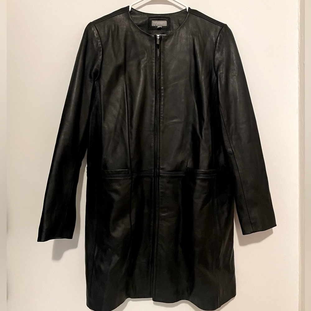 Neiman Marcus Exclusive Black Leather Jacket